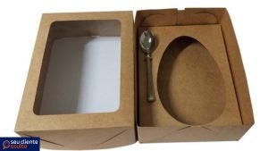 1° Ideia - Caixa Kraft com Visor